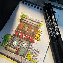 Mi proyecto del curso: Dibujo arquitectónico expresivo con marcadores de colores Ein Projekt aus dem Bereich Skizzenentwurf, Zeichnung, Architektonische Illustration, Sketchbook und Illustration mit Tinte von Johan Gomez - 14.07.2024