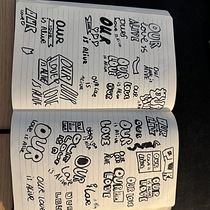 My project for course: Hand-Lettering Sketchbook: Techniques to Unlock Creativity. Sketching, Creativit, Drawing, H, Lettering, and Sketchbook project by Jelle Hoksbergen - 07.16.2024