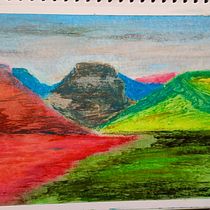 My project for course: Landscapes with Oil Pastels and Crayons: Playing with Light. Traditional illustration, Drawing, Artistic Drawing, Fine Arts, and Pencil Drawing project by Leonardo Santiago Meyer - 07.16.2024