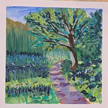 My project for course: Landscape Painting with Gouache for Beginners Ein Projekt aus dem Bereich Bildende Künste, Malerei, Naturalistische Illustration und Gouachemalerei von Magda Cieslak - 17.07.2024