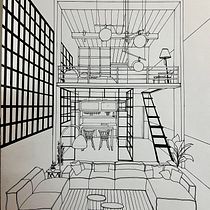 Mi proyecto del curso: Perspectiva artística: espacios desde tu punto de vista Ein Projekt aus dem Bereich Traditionelle Illustration, Architektur, Zeichnung und Architektonische Illustration von Carolina Tevez - 17.07.2024