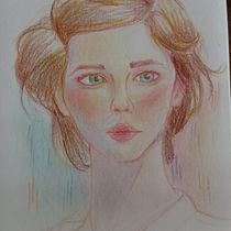 Mi proyecto del curso: Dibujo de retratos llamativos con lápices de colores. Drawing, Portrait Drawing, Sketchbook, and Colored Pencil Drawing project by Dariana Rubio - 07.19.2024