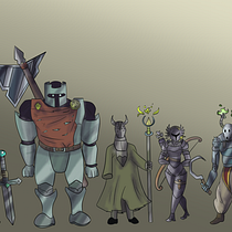 Mi proyecto del curso: Introducción al diseño de personajes para animación y videojuegos presentando a mis personajes "Los caballeros del apocalipsis" Ein Projekt aus dem Bereich Traditionelle Illustration, Animation, Design von Figuren, Videospiele und Design für Videospiele von Alan Rodrigo Garcia Carmona - 14.07.2024