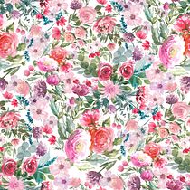 Blummen,  Mein Abschlussprojekt für den Kurs: Schöpfung von Drucken mit Aquarell. Pattern Design, Fashion Design, Watercolor Painting & Interior Design project by Silvia - 07.18.2024