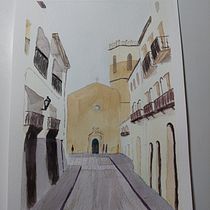 Mi proyecto del curso: Paisajes urbanos en acuarela Ein Projekt aus dem Bereich Bildende Künste, Aquarellmalerei und Architektonische Illustration von miriamcastalla - 17.07.2024
