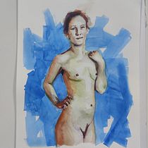 Mi proyecto del curso: Figura humana en acuarela. Un progetto di Illustrazione tradizionale, Belle arti, Pittura, Pittura ad acquerello, Disegno realistico e Disegno anatomico di mjacuoli - 18.07.2024