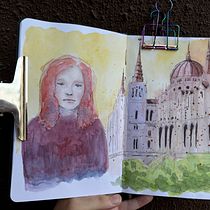 My project for course: Artistic Watercolor Sketching: Dare to Express Your Ideas. Ilustração tradicional, Esboçado, Criatividade, Desenho, Pintura em aquarela, e Sketchbook projeto de Катерина Захаренко - 20.07.2024