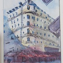 My project for course: Architectural Sketching with Watercolor and Ink. Sketching, Drawing, Watercolor Painting, Architectural Illustration, Sketchbook & Ink Illustration project by lesliepereira1949 - 07.16.2024