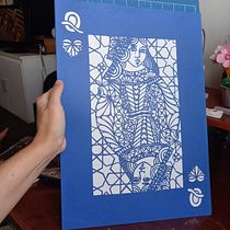 Meu projeto do curso: Introdução ao papercut com a técnica kiriê. Un projet de Illustration traditionnelle, Artisanat, Papercraft , et DIY de Sabrina Mieko Viana - 24.07.2024
