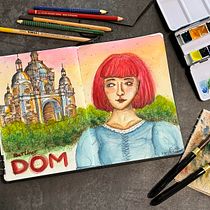 Mein Abschlussprojekt für den Kurs: Aquarellsketching: Drück deine Ideen aus. Ilustração tradicional, Esboçado, Criatividade, Desenho, Pintura em aquarela, e Sketchbook projeto de Emily Windorpski - 23.07.2024