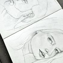 My project for course: Portrait Sketchbooking: Explore the Human Face. Sketching, Drawing, Portrait Drawing, Artistic Drawing, and Sketchbook project by harsimran_kaur2129 - 07.24.2024