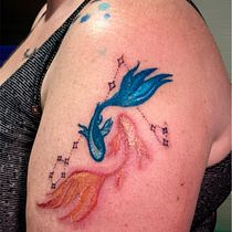 Meu projeto do curso: Técnicas de tatuagem com estilo aquarela: crie arte na pele. Traditional illustration, Painting, Watercolor Painting, and Tattoo Design project by Cindy Luana dos Santos Persuhn - 07.24.2024