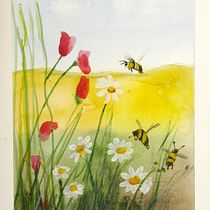 My project for course: Illustrating the Natural World with Watercolor and Charcoal. Traditional illustration, Painting, and Naturalistic Illustration project by Jiřina Soukupová - 07.24.2024