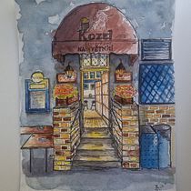 My project for course: Watercolor Urban Illustration: Portray your City . % Alexandra tarafından hazırlanan Tablo, Çizim, Sulubo, a Resim, Mimari İllüstras, Ve on projesi - 07.24.2024