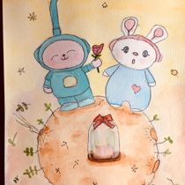 Mi proyecto del curso: Ilustración infantil con acuarela. Traditional illustration, Fine Arts, Painting, Drawing, Watercolor Painting, and Children's Illustration project by Paulina Esperanza Guerrero Rojas - 07.25.2024