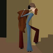 Mi proyecto del curso: Remake del pintor italiano Francesco Hayez "El beso". Projekt z dziedziny Trad, c, jna ilustracja, Projektowanie postaci, Ilustracja c, frowa, Ilustracje dla dzieci i Narracja użytkownika Jamilem Cordova Pichardo - 27.05.2021