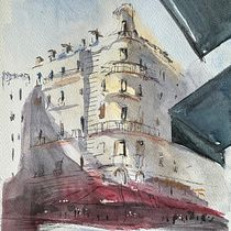 My project for course: Architectural Sketching with Watercolor and Ink. Sketching, Drawing, Watercolor Painting, Architectural Illustration, Sketchbook & Ink Illustration project by peironnencheg - 07.26.2024
