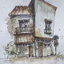 My project for course: Expressive Architectural Sketching with Colored Markers Ein Projekt aus dem Bereich Skizzenentwurf, Zeichnung, Architektonische Illustration, Sketchbook, Illustration mit Tinte und Aquarellmalerei von Stephanie Sola-Sole - 07.07.2024
