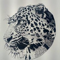 Mi proyecto del curso: Dibujo con hilo Un Jaguar. Ilustração tradicional, Desenho, Bordado, Desenho realista, Tecido, e Design têxtil projeto de LLiced Leal - 28.07.2024