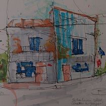 My project for course: Expressive Architectural Sketching with Colored Markers Ein Projekt aus dem Bereich Skizzenentwurf, Zeichnung, Architektonische Illustration, Sketchbook und Illustration mit Tinte von magdalenagrabinger - 27.07.2024
