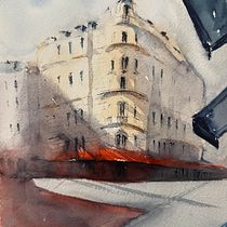 Mi proyecto del curso: Dibujo arquitectónico con acuarela y tinta. Sketching, Drawing, Watercolor Painting, Architectural Illustration, Sketchbook & Ink Illustration project by micaela.coronel - 07.28.2024