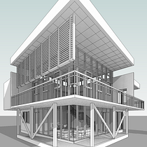Mi proyecto del curso: Diseño y modelado arquitectónico 3D con Revit. Een project van 3D, Architectuur, Interactief ontwerp,  3D-modellering, Digitale architectuur y Architecturale visualisatie van Guillermo Olvera Jimenez - 26.07.2024
