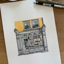 My project for course: Watercolor Urban Illustration: Portray your City . % Steph H tarafından hazırlanan Tablo, Çizim, Sulubo, a Resim, Mimari İllüstras, Ve on projesi - 07.29.2024