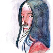 Mi proyecto del curso: Retrato artístico en acuarela. Fine Arts, Painting, Watercolor Painting, and Portrait Drawing project by Irán Alvarez - 07.29.2024