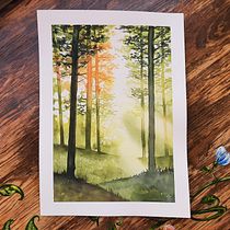 Mi proyecto del curso: Paisajes de ensueño con acuarela: plasma la luz. Un projet de Peinture , et Aquarelle de arje_rohan - 30.07.2024