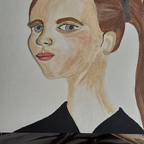 Mein Abschlussprojekt für den Kurs: Aquarellporträt mit fotografischem Vorbild. Un projet de Illustration traditionnelle, Aquarelle , et Dessin de portrait de kathleen.pfaff - 01.08.2024