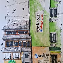 Architectural sketches with markers. Ein Projekt aus dem Bereich Skizzenentwurf, Zeichnung, Architektonische Illustration, Sketchbook und Illustration mit Tinte von Chuntug Taguba - 26.07.2024