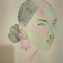 Mi proyecto del curso: Dibujo de retratos llamativos con lápices de colores. Drawing, Portrait Drawing, Sketchbook, and Colored Pencil Drawing project by Vielka Avalos - 08.01.2024
