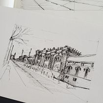 My project for course: Urban Architectural Sketching with Ink. Traditional illustration, Sketching, Drawing, Architectural Illustration & Ink Illustration project by miyu_fiona974 - 08.03.2024