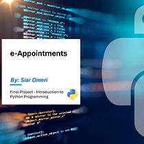e-appointments - Program for booking appointments.. Projekt z dziedziny Programowanie użytkownika Siar Omeri - 03.08.2024