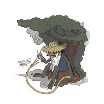 Mi proyecto del curso: Ilustración de personajes mitológicos. "El Pombero. Los dos lados del espiritu del bosque.". Traditional illustration, Character Design, Painting, Drawing, Digital Illustration, and Watercolor Painting project by Arq. Iris Cristal Guerrero García - 08.03.2024