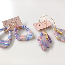 Meu projeto do curso: Criação de brincos de polymer clay com efeito marmorizado. Un projet de Création d'accessoires, Artisanat , et DIY de patriciaqueirosa2 - 29.07.2024