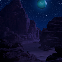 Desert Night. 3D, Digital Illustration, and 3D Design project by alex_hs_lee - 08.01.2024