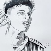 Mi proyecto del curso: Introducción al retrato con tinta china y plumilla. Ilustração tradicional, Artes plásticas, Desenho a lápis, Desenho de retrato e Ilustração com tinta projeto de Nicolas Stockar Rodriguez - 04.08.2024