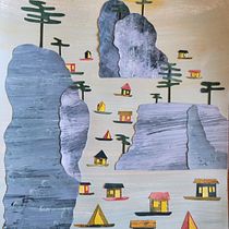 Flat boat community. Traditional illustration, Collage, Paper Craft, Children's Illustration, Creating with Kids, and Narrative project by kroconnor88 - 08.04.2024