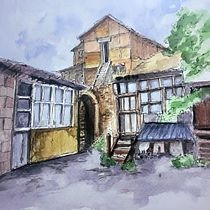My project for course: Expressive Architectural Sketching with Watercolor, Yerevan, Kond District Ein Projekt aus dem Bereich Skizzenentwurf, Zeichnung, Architektonische Illustration, Sketchbook und Illustration mit Tinte von Avetik Isahakyan - 04.08.2024