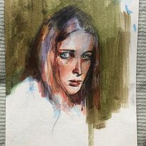 My project for course: Artistic Portrait with Watercolors. Fine Arts, Painting, Watercolor Painting, and Portrait Drawing project by Natalia Velasco - 02.19.2024
