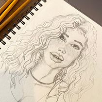 Il mio progetto del corso: Ritratto su blocco da disegno: esplora il volto umano. Sketching, Drawing, Portrait Drawing, Artistic Drawing, and Sketchbook project by Manuela Turano - 08.06.2024