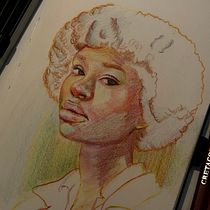 My project for course: Vibrant Portrait Drawing with Colored Pencils. Drawing, Portrait Drawing, Sketchbook, and Colored Pencil Drawing project by Alia Saif - 08.06.2024