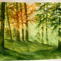 My project for course: Dreamy Watercolor Landscapes: Paint with Light. Un projet de Peinture , et Aquarelle de Katherine Clough - 07.08.2024