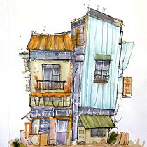 Meu projeto do curso: Desenho arquitetônico expressivo com marcadores coloridos Ein Projekt aus dem Bereich Skizzenentwurf, Zeichnung, Architektonische Illustration, Sketchbook und Illustration mit Tinte von Andreah Muniz - 06.08.2024