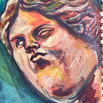 Mi proyecto del curso: Retrato expresivo con gouache. Traditional illustration, Painting, and Gouache Painting project by Ana Lopez Castro - 08.07.2024