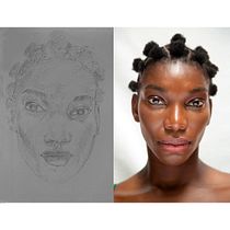 My project for course: Graphite Line Drawing for Portrait Sketchbooking. Artes plásticas, Esboçado, Desenho, Desenho de retrato, e Sketchbook projeto de samar_edr - 05.08.2024