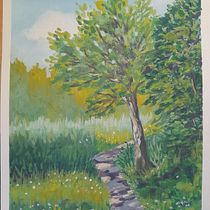 My project for course: Landscape Painting with Gouache for Beginners Ein Projekt aus dem Bereich Bildende Künste, Malerei, Naturalistische Illustration und Gouachemalerei von Giselle La Veau - 08.08.2024