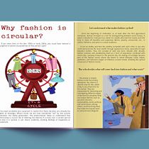 Meu projeto do curso: Why fashion is circular?. Design editorial, Ilustração digital, Comunicação, Ilustração editorial e Ilustração tradicional projeto de Vitória Amorim - 30.07.2024