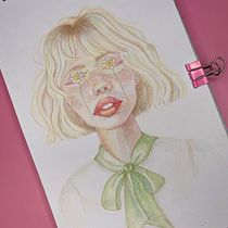 Mi proyecto del curso: Dibujo de retratos llamativos con lápices de colores. Drawing, Portrait Drawing, Sketchbook, and Colored Pencil Drawing project by x4kh48rvjt - 08.07.2024